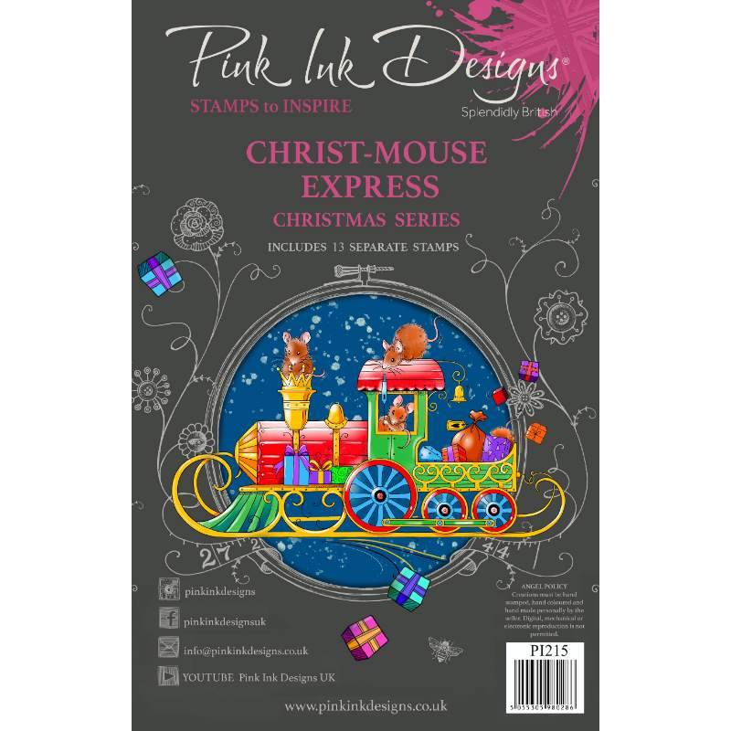 Pink Ink Designs Christ-Mouse Express 6 in x 8 in Clear Stamp Set