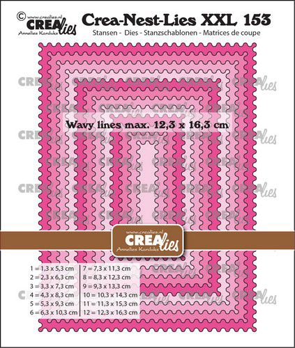 Crealies Crea-Nest-Lies XXL Rechtecke mit gewelltem Rand