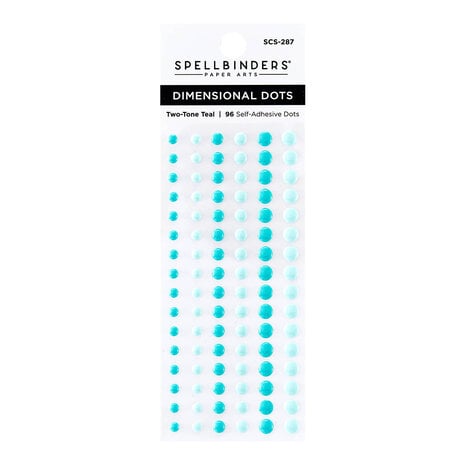 Spellbinders - Dimensional Two Tone Teal Enamel Dots (96pcs) 