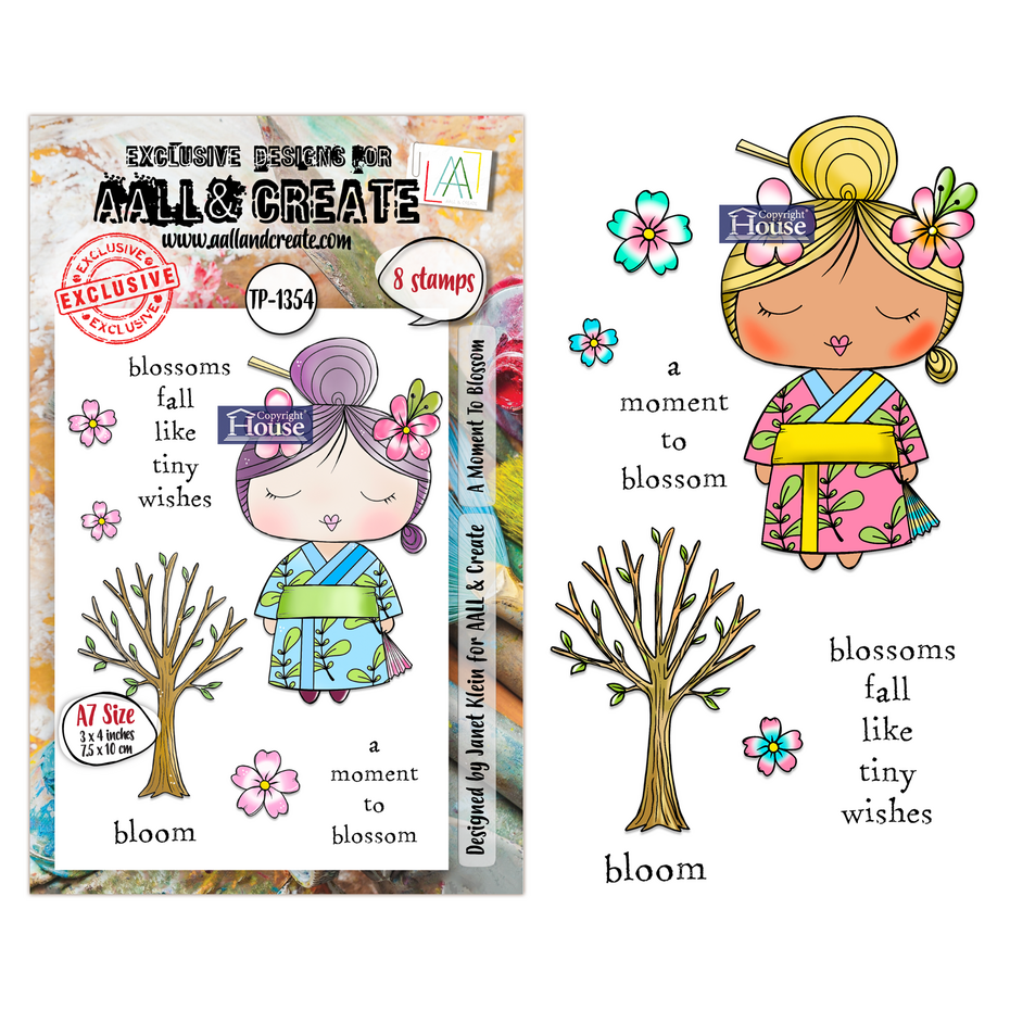 AALL & Create - Petals & Ink A7 Stamp Set A Moment To Blossom
