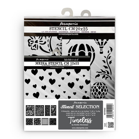 Stamperia - Timeless Thick Stencil Selection (8pcs) 