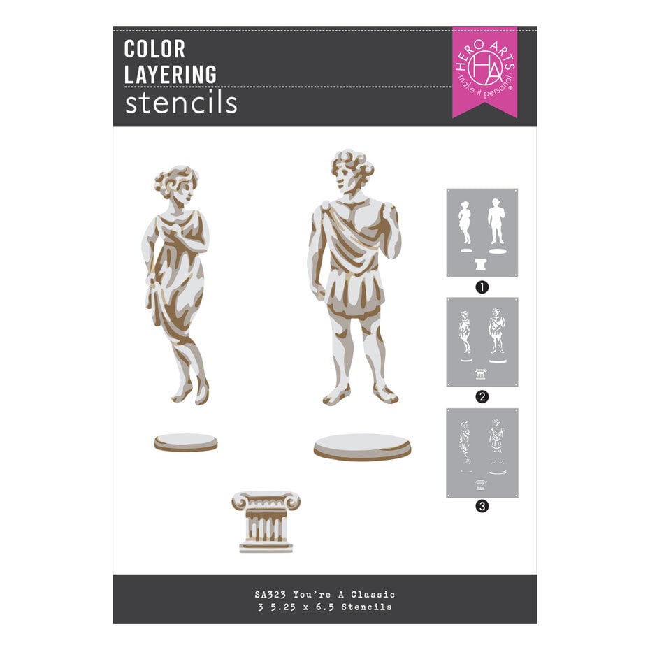 Hero Arts - You're a Classic Layering Stencil Set