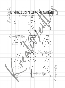 Kreativzeitlos - Ausmal-Adventskalender A7