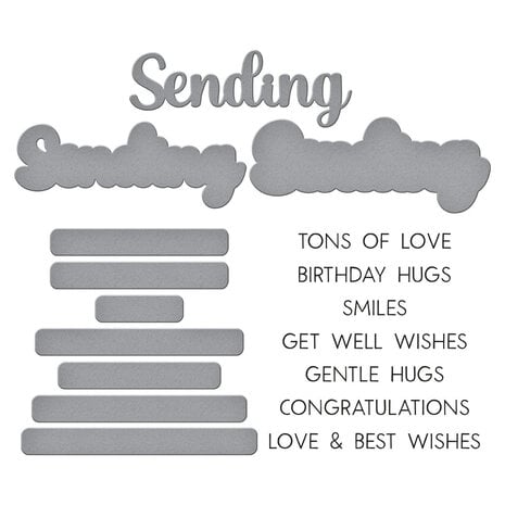 Spellbinders - Wildflowers Clear Stamp & Die Set Sending Smiles Sentiments