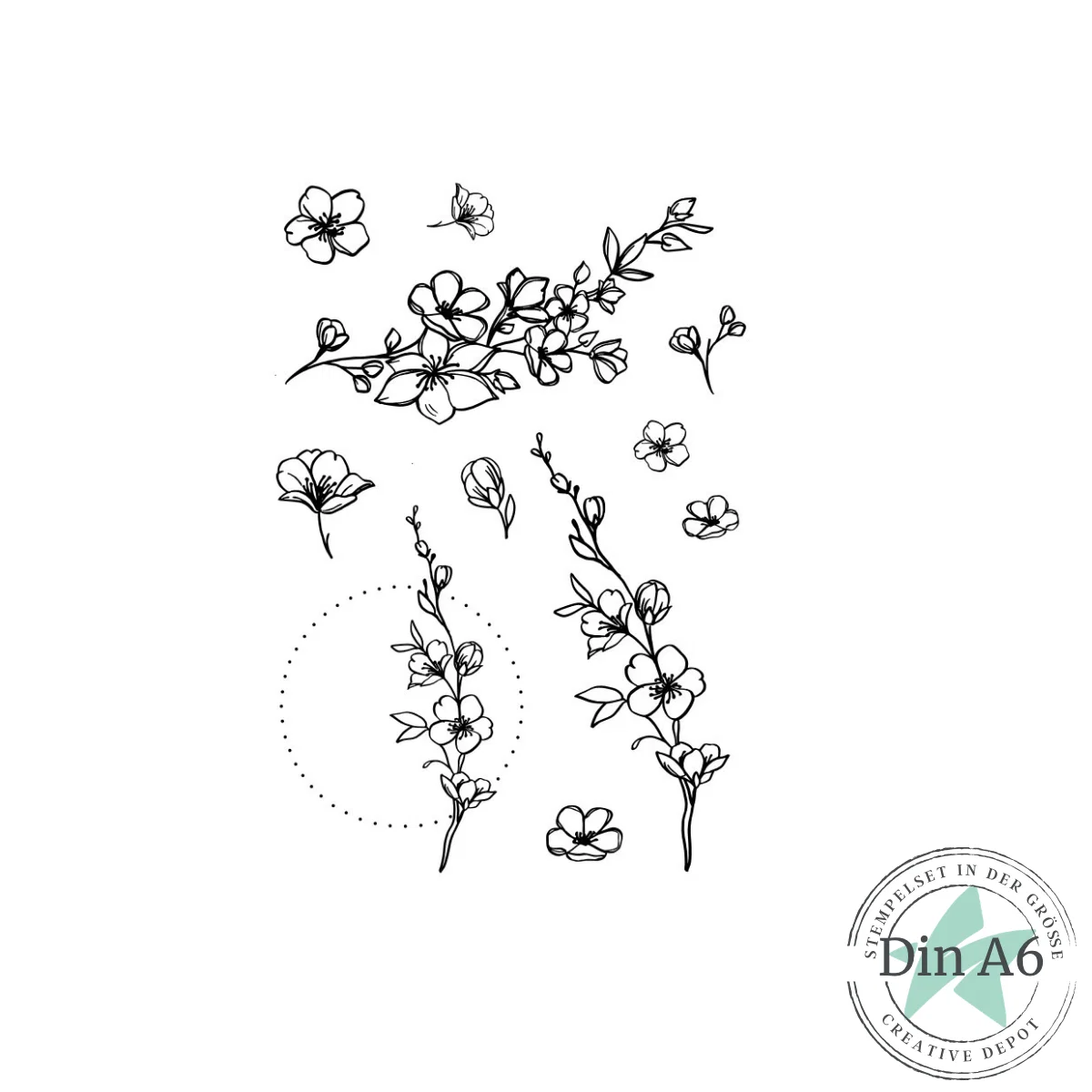 Creative Depot - Stempelset - Kirschblüten
