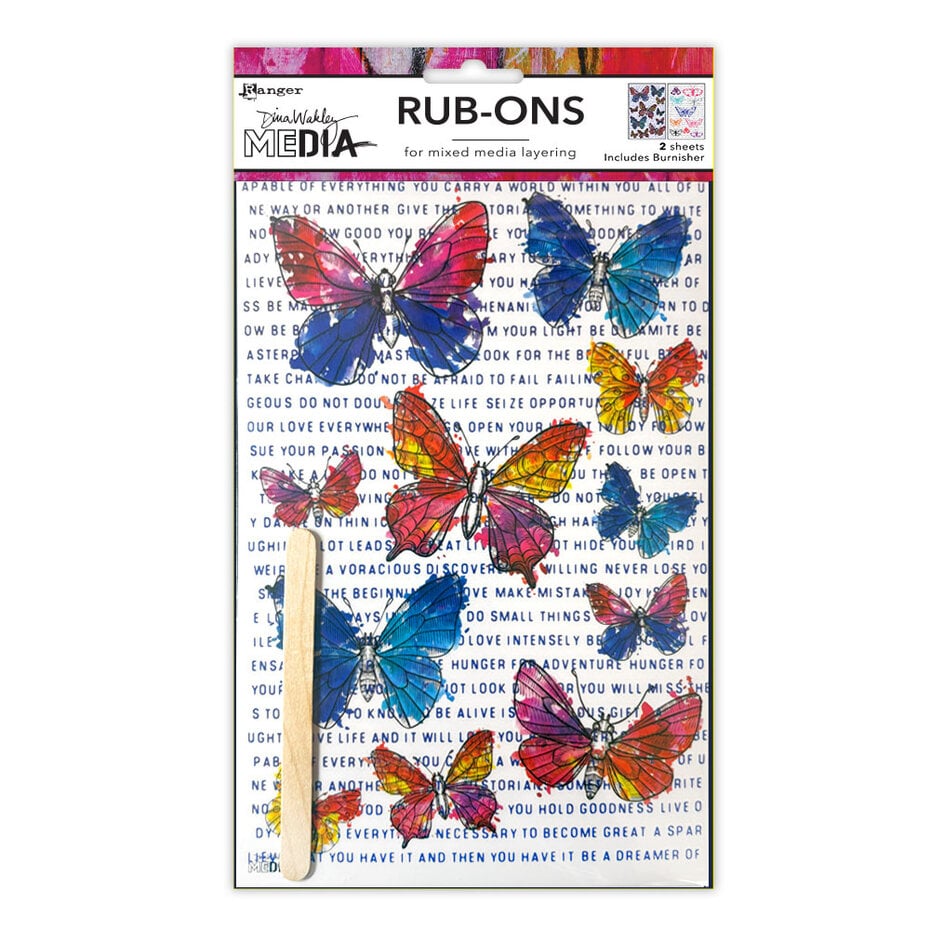 Ranger - Dina Wakley MEdia Rub-Ons Flutters