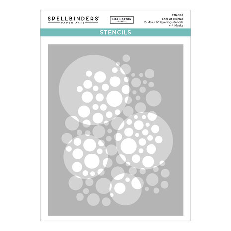 Spellbinders - All About Christmas Stencil Lots of Circles