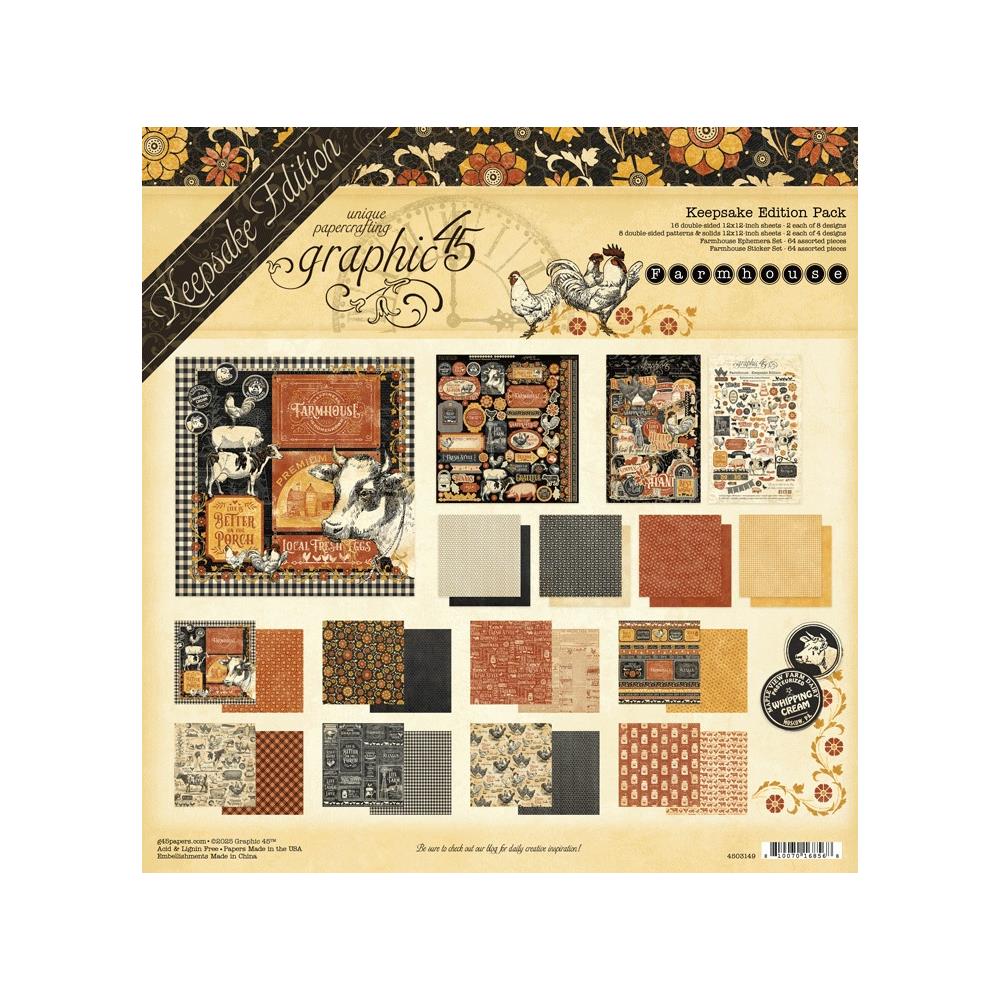 Graphic 45 - Farmhouse - Keepsake Edition Kit