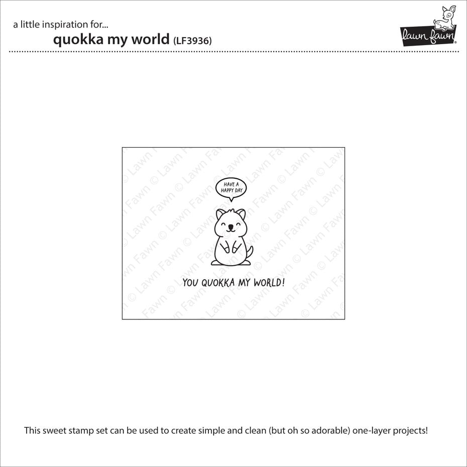 Lawn Fawn - Quokka My World Clear Stamps
