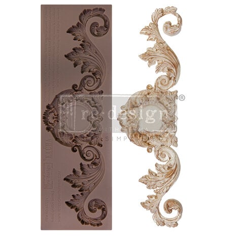 Re-Design with Prima - Kacha Lavish Swirls 5x8 Inch Decor Mould