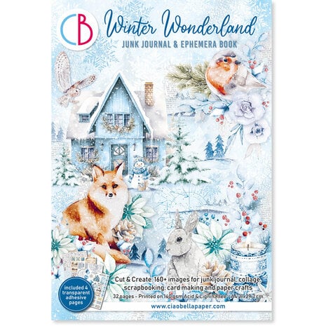 Ciao Bella - Winter Wonderland A4 Junk Journal Ephemera Book (32pcs)