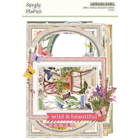 Simple Stories - Simple Vintage Meadow Flowers Chipboard Frames Simple Stories - Simple Vintage Meadow Flowers Chipboard Frames