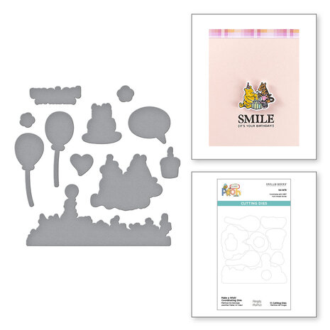 Spellbinders - Say Cheese Classic Pooh Birthday Etched Dies Make A Wish! Spellbinders - Say Cheese Classic Pooh Birthday Etched Dies Make A Wish!