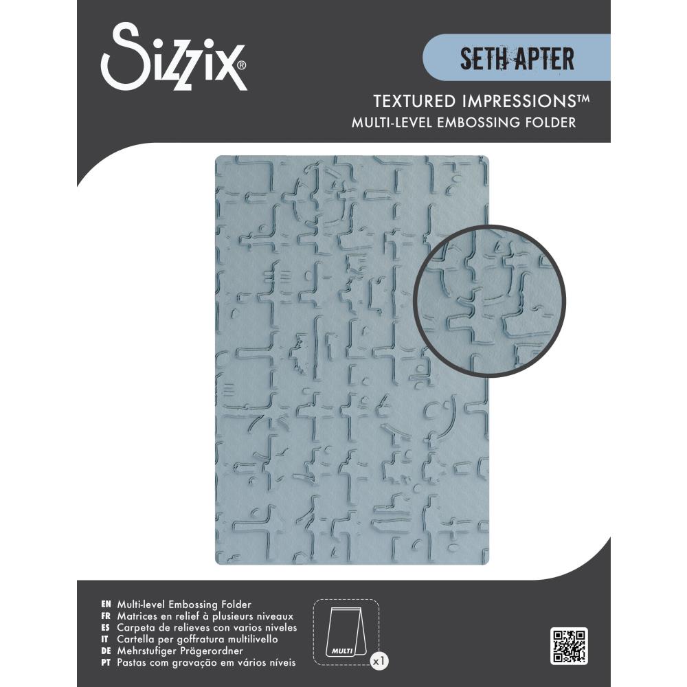Sizzix Studio - Grid Graph - Sizzix Multi-Level Embossing Folder By Seth Apter