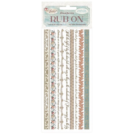 Stamperia -  Venice City of Art Rub-On 4x8,5 Inch Stripes