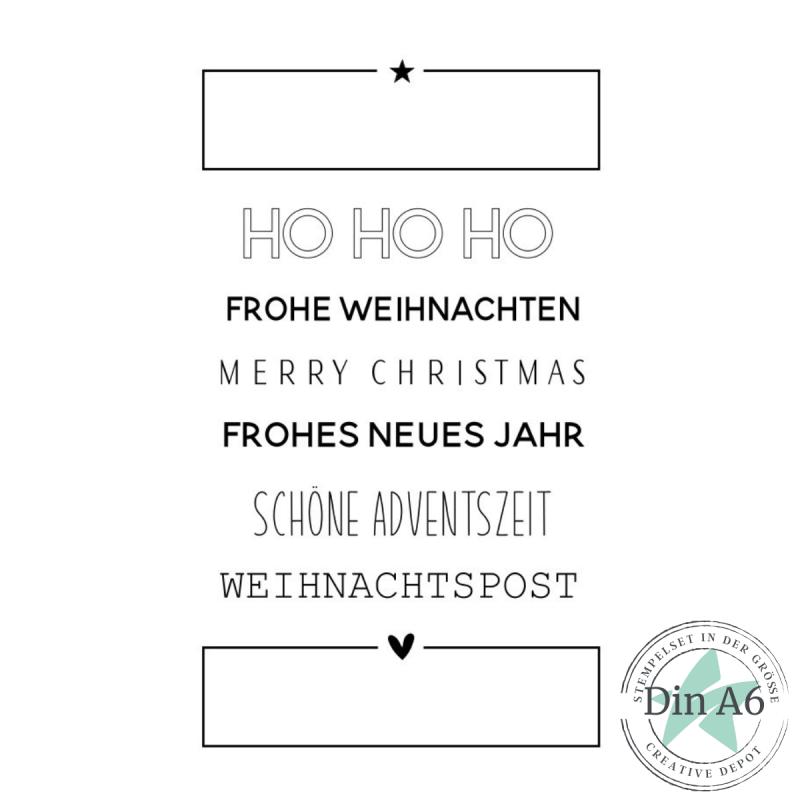 Creative Depot - Stempelset - Feine Anhänger - Ho Ho Ho 