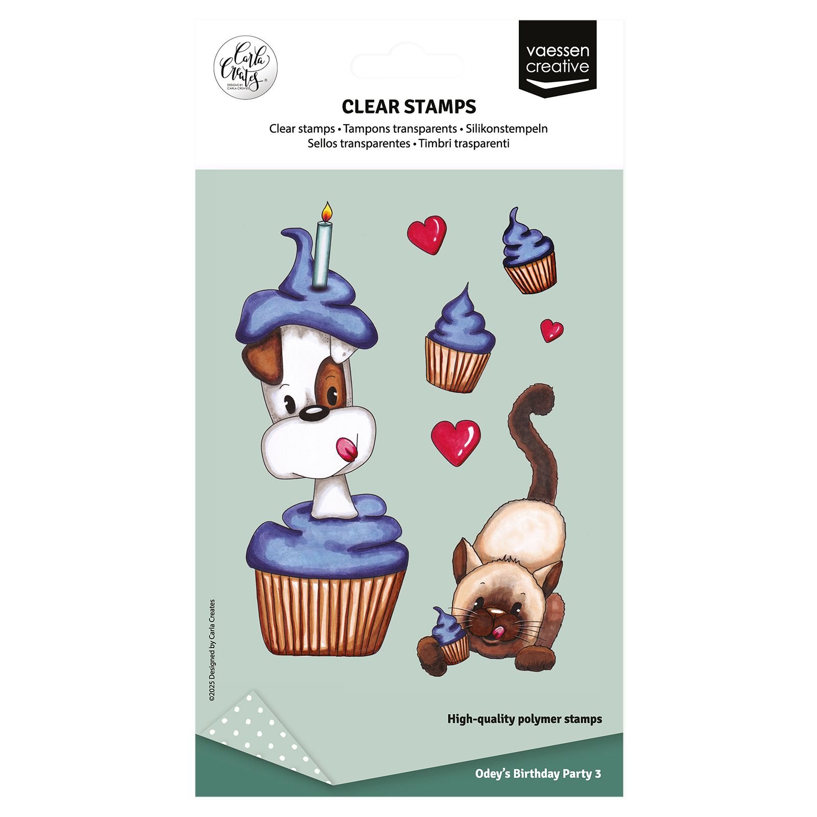 Vaessen Creative • Silikonstempel Odey's Birthday Party 3 10St.