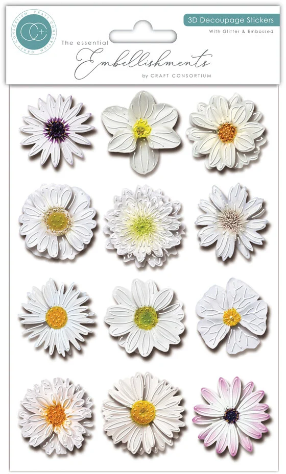 Craft Consortium - 3D Decoupage Stickers Flowers