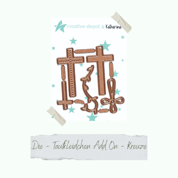 Creative Depot - Die - Taufkleidchen Add on - Kreuze 