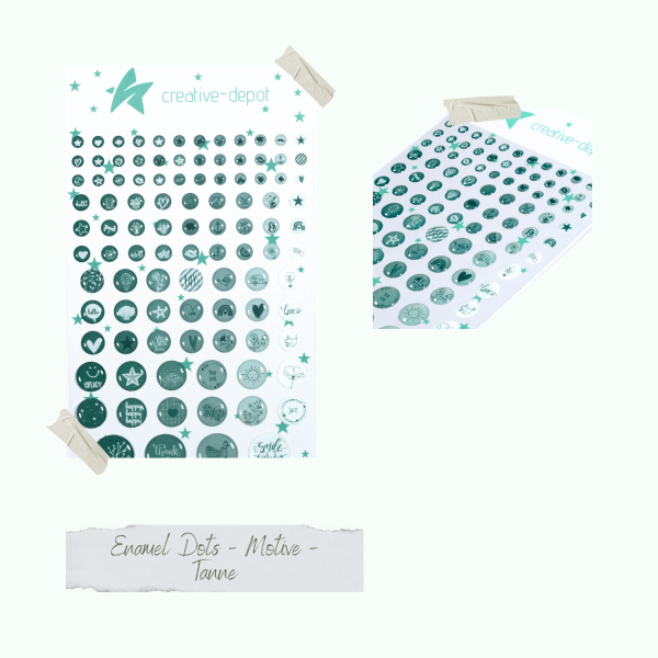 Creative Depot - Enamel Dots - Motive - Tanne