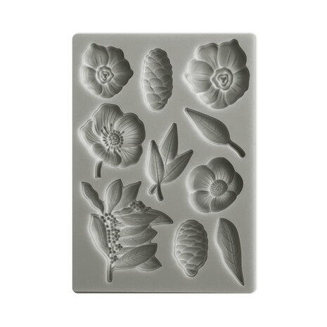 Stamperia - Christmas Mixed Media Silicon Mould A6 Pinecones