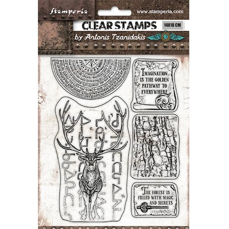 stamperia-magic-forest-clear-stamps-deer-wtk170