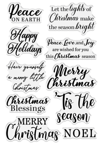 Christmas by Candlelight Clear Acrylic Stamp Set Christmas Blessings