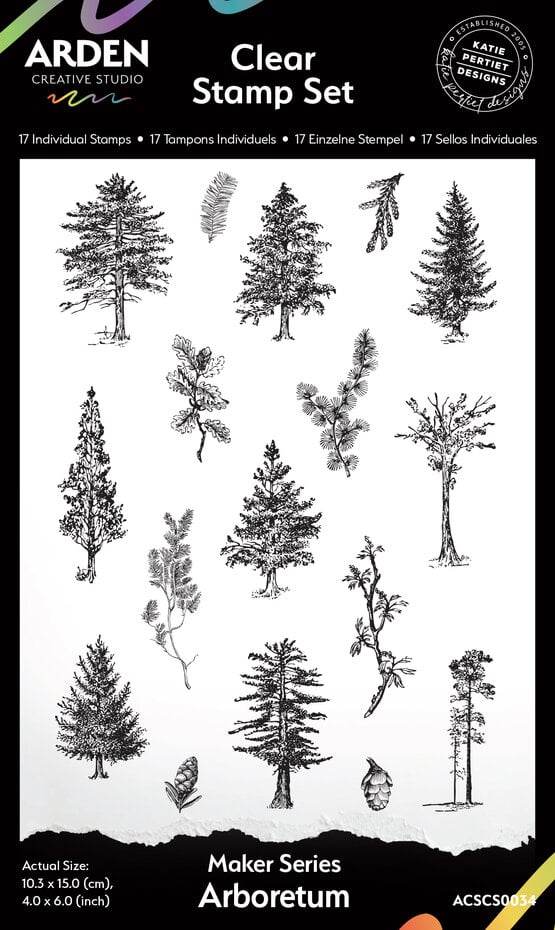 Arden Creative Studio - Maker Series 4x6 Inch Stamp Set Arboretum by Katie Pertiet