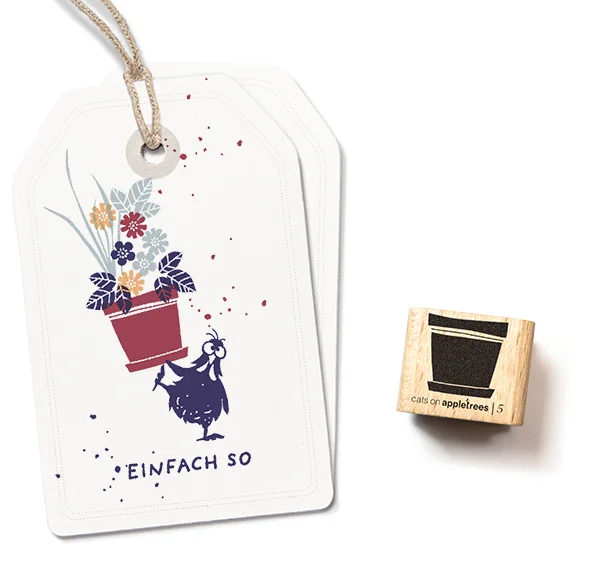 cats on appletrees - Stempel Blumentopf 5