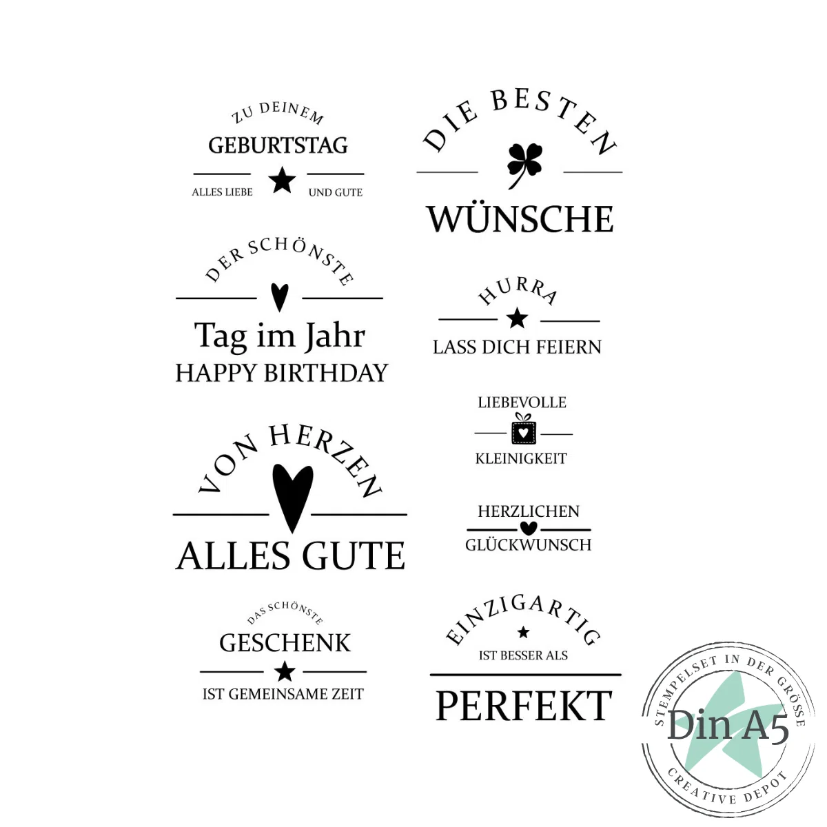 Creative Depot - Stempelset - Das schönste Geschenk