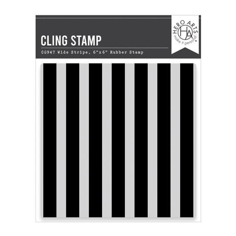 Hero Arts - Packed With Love Cling Rubber Stamp Wide Stripe Bold Print 