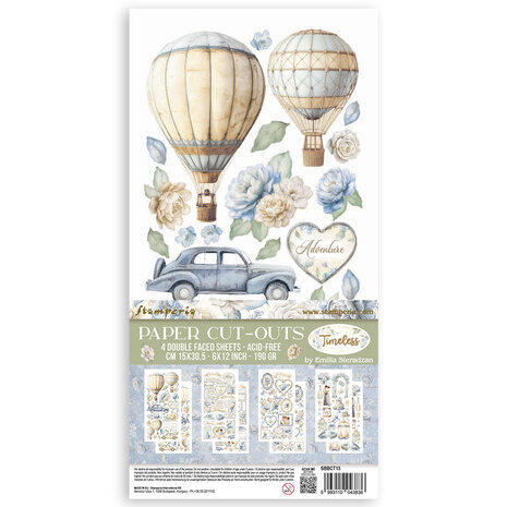 Stamperia - Timeless 6x12 Inch Paper Cut-outs (4pcs)