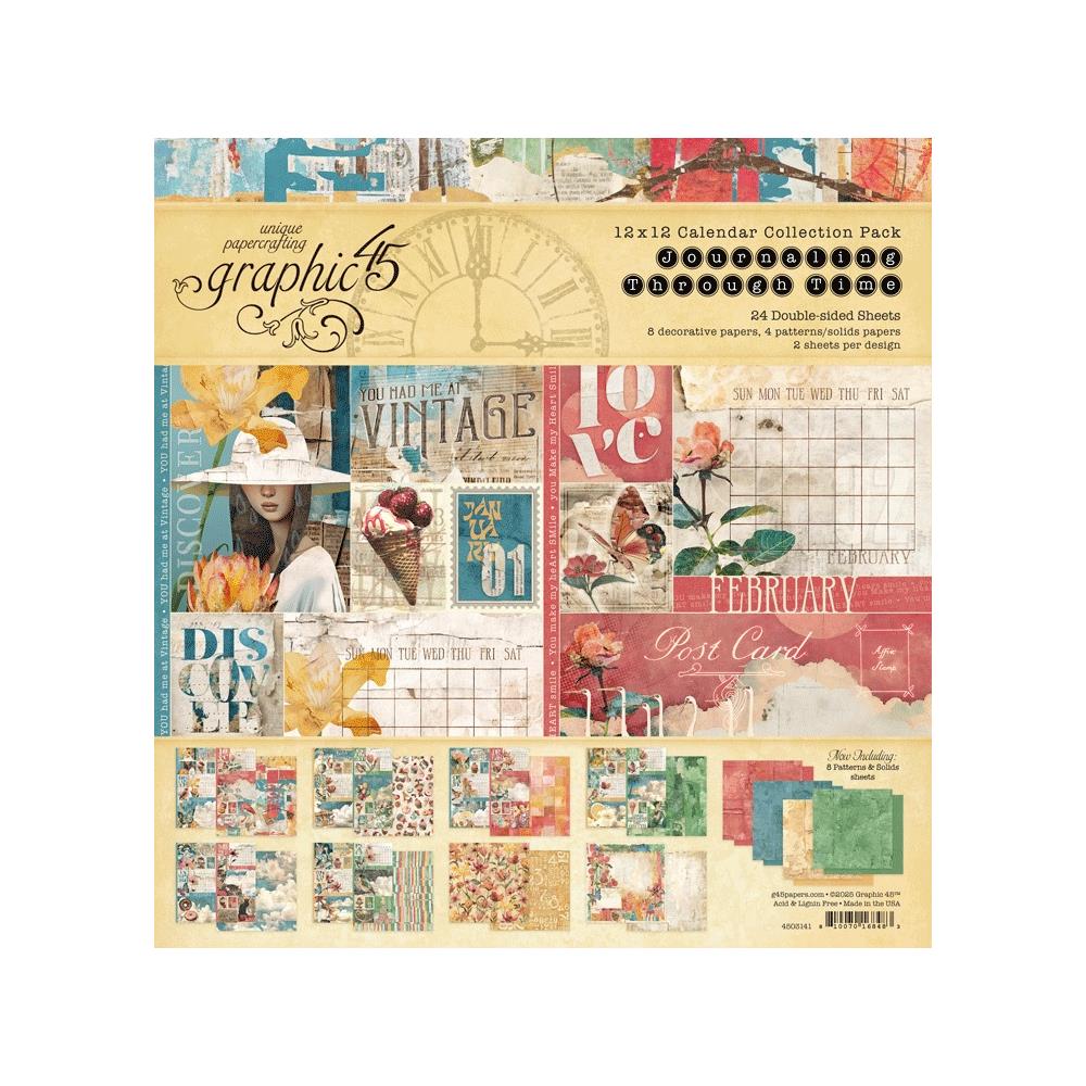 Graphic 45 - Journaling Through Time - Collection Pack 12"X12"
