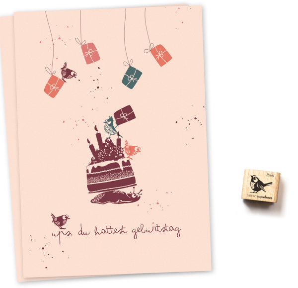 cats on appletrees - Ministempel Rotkelchen Rudi cats on appletrees - Ministempel Rotkelchen Rudi