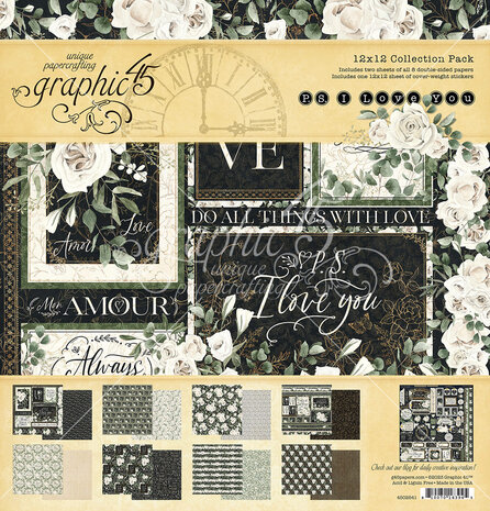 Graphic 45 - P.S. I Love You 12x12 Inch Collection Pack