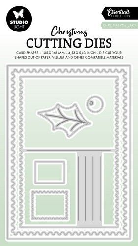 Studio Light Cutting Dies Christmas postcard Essentials nr.847