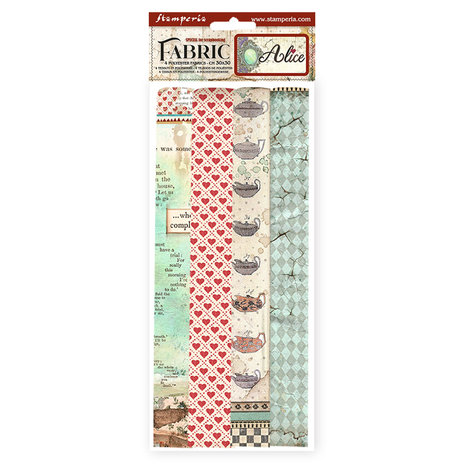 Stamperia - Alice 12x12 Inch Fabric Sheets (4pcs) 