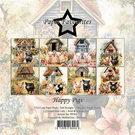 Paper Favourites - Happy Pigs 6x6 Inch Paper Pad