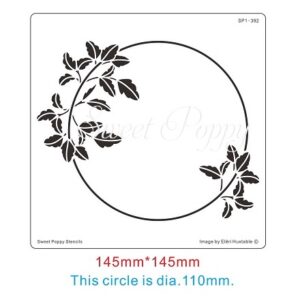 Sweet Poppy Stencil: Spring Leaf Circle 