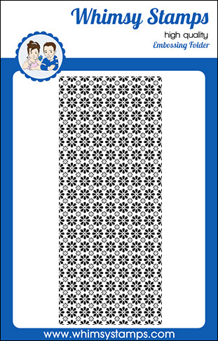 Whimsy Stamps - Slimline Embossing Folder - Daisies