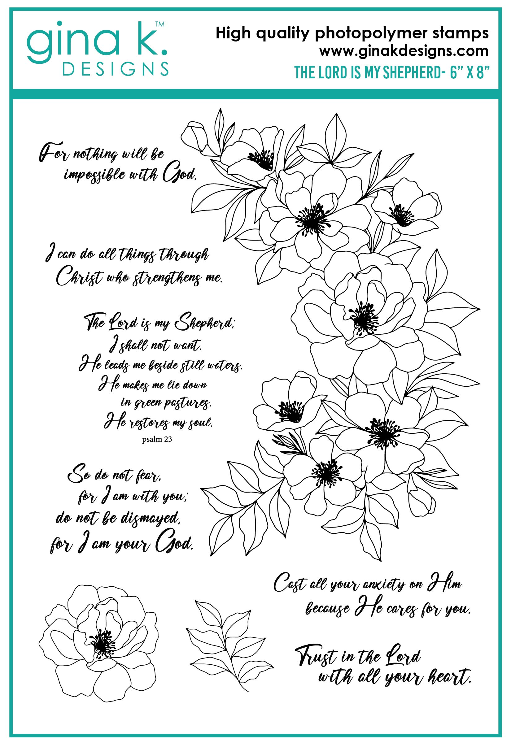 Gina K Designs - STAMPS- The Lord is my Shepherd