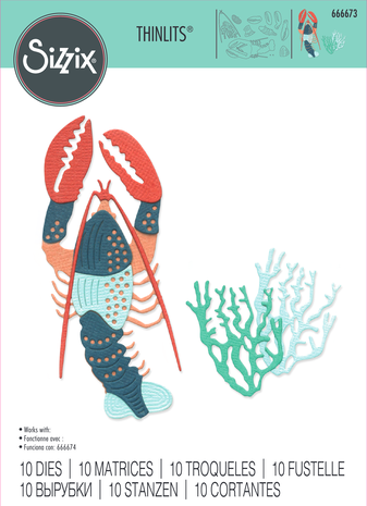 Sizzix -Thinlits Die Ocean Critters (10pcs) 