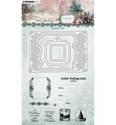 Studio Light - Stamp & Cutting Dies Snowy ATC Christmas Blush nr. 98