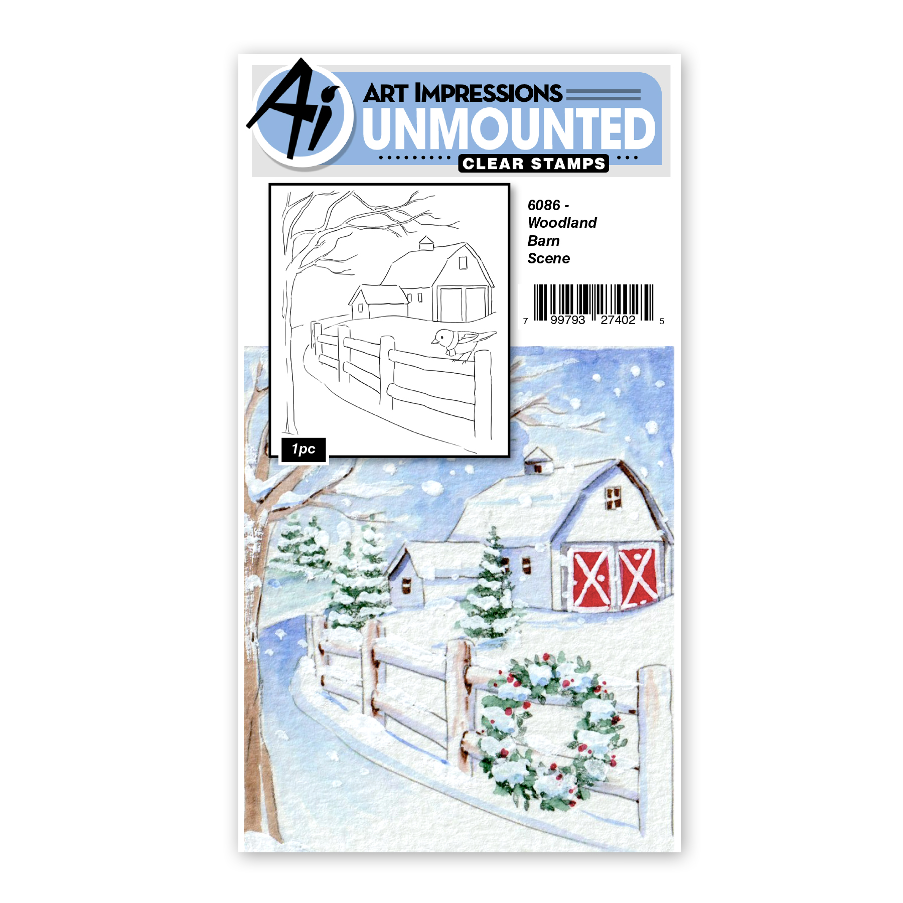 Art Impressions - Woodland Barn Scene