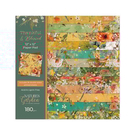 Crafters Companion - Thankful & Blessed 12x12 Inch Paper Pad