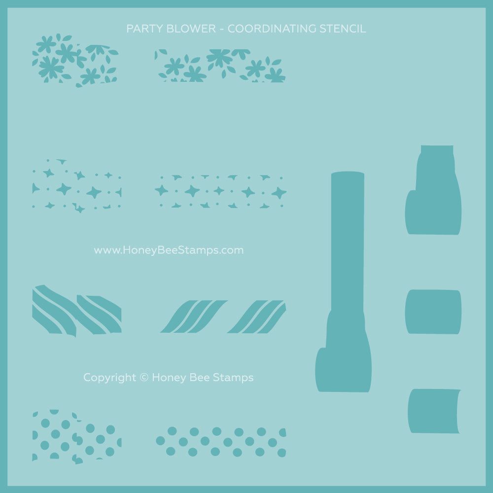 Honey Bee - Party Blower - Coordinating Stencil