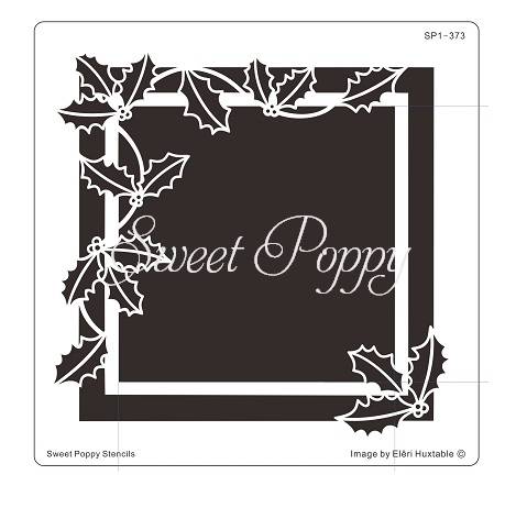 Sweet Poppy Stencil: Holly Leaf Square Sweet Poppy Stencil: Holly Leaf Square