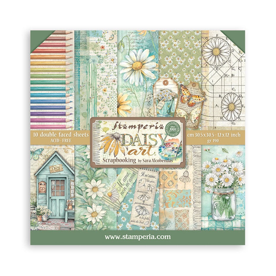 Stamperia - Daisy Art 12x12 Inch Paper Pack