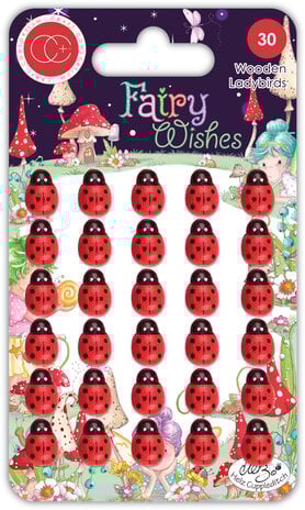 Craft Consortium - Fairy Wishes Adhesive Wooden Ladybirds