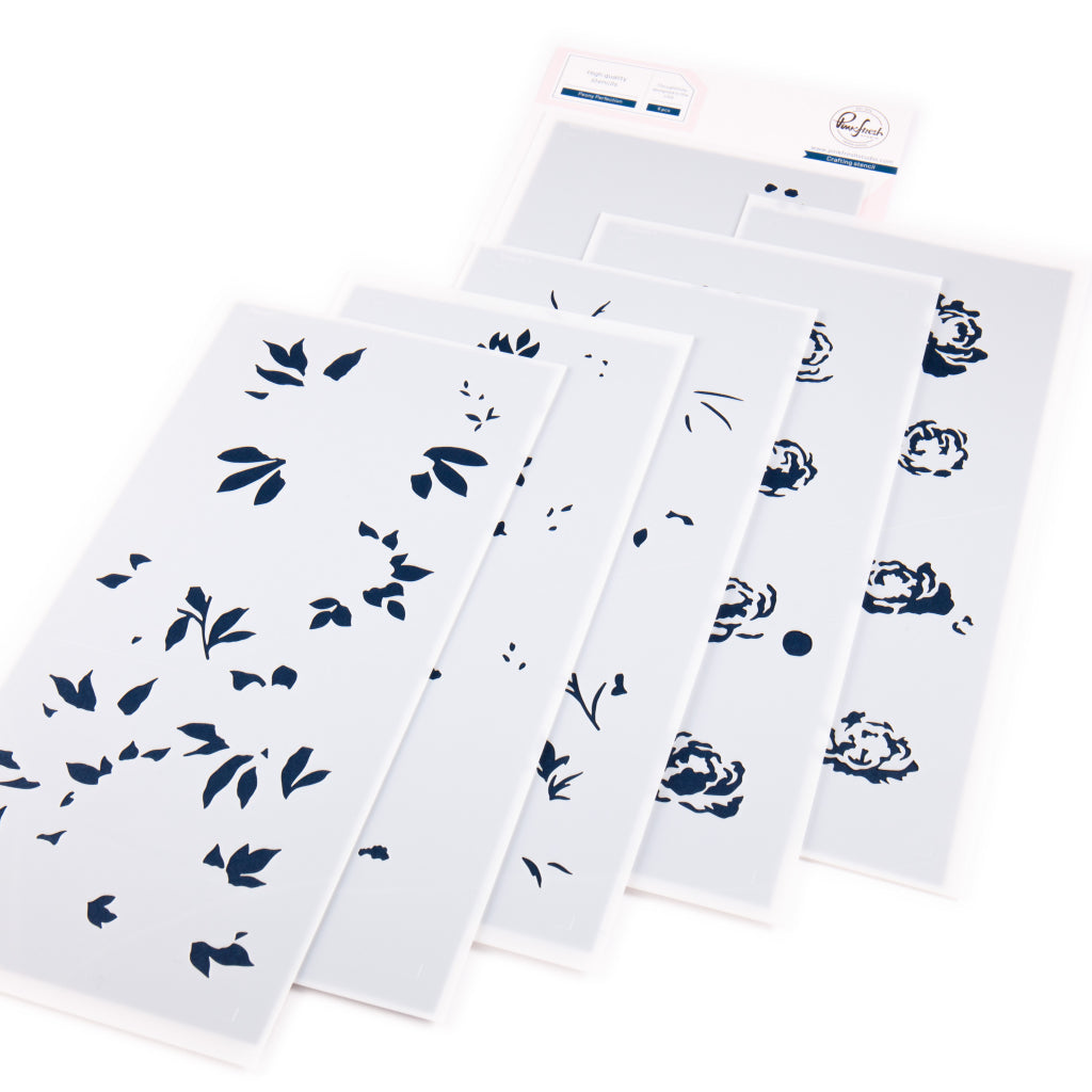 Pinkfresh Studio Stencils -   Peony Perfection stencil